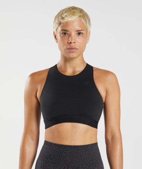 Women's Gymshark 315 Performance High Neck Sports Bra Black | NZ 2GTBAI